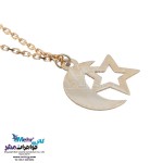 آویز ساعت طلا - طرح ماه و ستاره