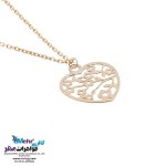 آویز ساعت طلا - طرح قلب و گل