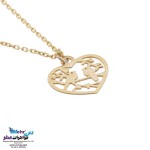 آویز ساعت طلا - طرح پرنده و شاخه