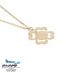 آویز ساعت طلا - طرح شبدر چهار برگ
