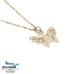 آویز ساعت طلا - طرح پروانه