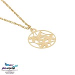 آویز ساعت طلا - طرح گل سرو تاک