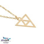 آویز ساعت طلا - طرح هندسی