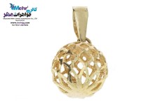 نیم ست طلا - آویز و گوشواره - طرح گوی توری