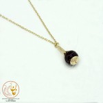 گردنبند طلا - طرح گل عقیق