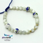 دستبند طلا و سنگ - طرح گوی تراش