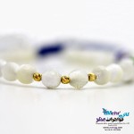 دستبند طلا و سنگ - طرح گوی تراش