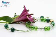 دستبند طلا و مهره - طرح گوی