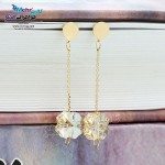 گوشواره طلا - سنگ سواروسکی گل