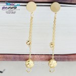 گوشواره طلا - طرح گوی تراش