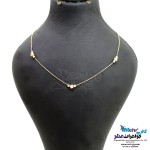 نیم ست طلا - گردنبند و گوشواره - طرح گوی تراش