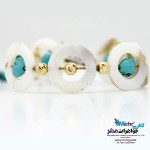 دستبند طلا و سنگ - طرح گوی تراش