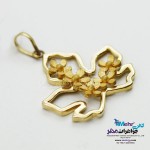 آویز طلا - طرح برگ پاییزی
