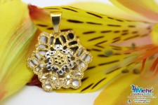 آویز طلا - طرح گل