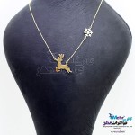 گردنبند طلا - طرح گوزن و برف