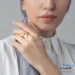 انگشتر طلا - طرح گل و پروانه