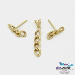 نیم ست طلا - آویز و گوشواره - طرح کارتیه