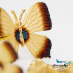 نیم ست طلا - آویز و گوشواره و انگشتر - طرح پروانه