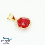 آویز طلا - سنگ سواروسکی گل