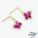 گوشواره طلا - سنگ سواروسکی پروانه