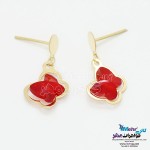 گوشواره طلا - سنگ سواروسکی پروانه