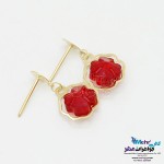 گوشواره طلا - سنگ سواروسکی گل