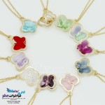 آویز ساعت طلا - سنگ سواروسکی پروانه