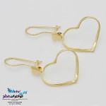 گوشواره طلا - طرح قلب منحنی