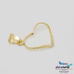 آویز طلا - طرح قلب منحنی