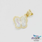 نیم ست طلا - آویز و گوشواره - سنگ سواروسکی پروانه