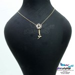 گردنبند طلا - طرح شاخه‌ی گل