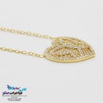 گردنبند طلا - طرح قلب و پروانه