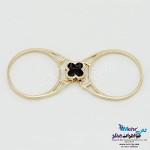 انگشتر طلا - طرح ونکلیف دو رنگ