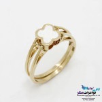 انگشتر طلا - طرح ونکلیف دو رنگ