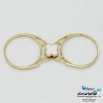 انگشتر طلا - طرح ونکلیف دو رنگ