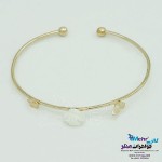 دستبند النگویی طلا - طرح گل و پروانه