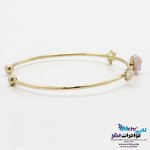 دستبند النگویی طلا - طرح گل