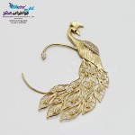 گوشواره لاله گوشی طلا - طرح طاووس