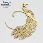 گوشواره لاله گوشی طلا - طرح طاووس