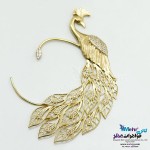 گوشواره لاله گوشی طلا - طرح طاووس