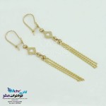 گوشواره طلا - طرح لوزی