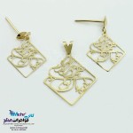 نیم ست طلا - آویز و گوشواره - طرح هرچی آرزوی خوبه مال تو