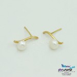 گوشواره طلا - طرح مروارید نشان