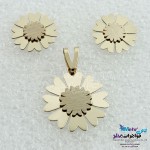 نیم ست طلا - آویز و گوشواره - طرح گل