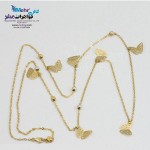 گردنبند طلا - رو لباسی - طرح پروانه