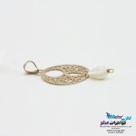 نیم ست طلا - آویز و گوشواره - طرح هندسی