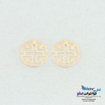 نیم ست طلا - آویز و گوشواره - طرح هندسی