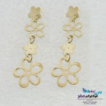 گوشواره طلا - طرح شکوفه‌ی سیب