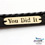 دستبند طلا و چرم - طرح موفقیت