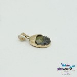 آویز طلا - طرح قطره رنگی